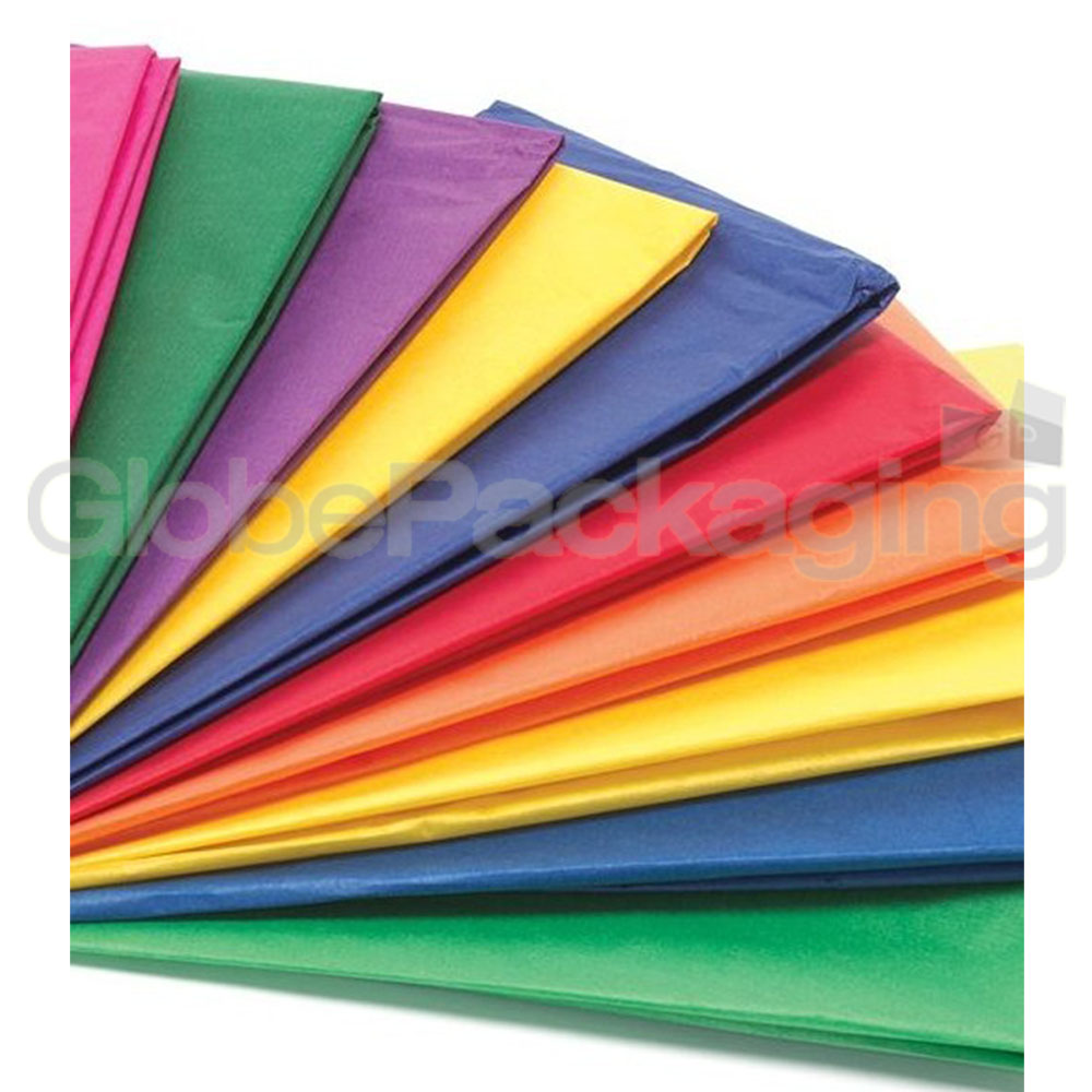 ACID FREE TISSUE PAPER SHEETS 500mm x 750mm COLOURED & WHITE 17gsm